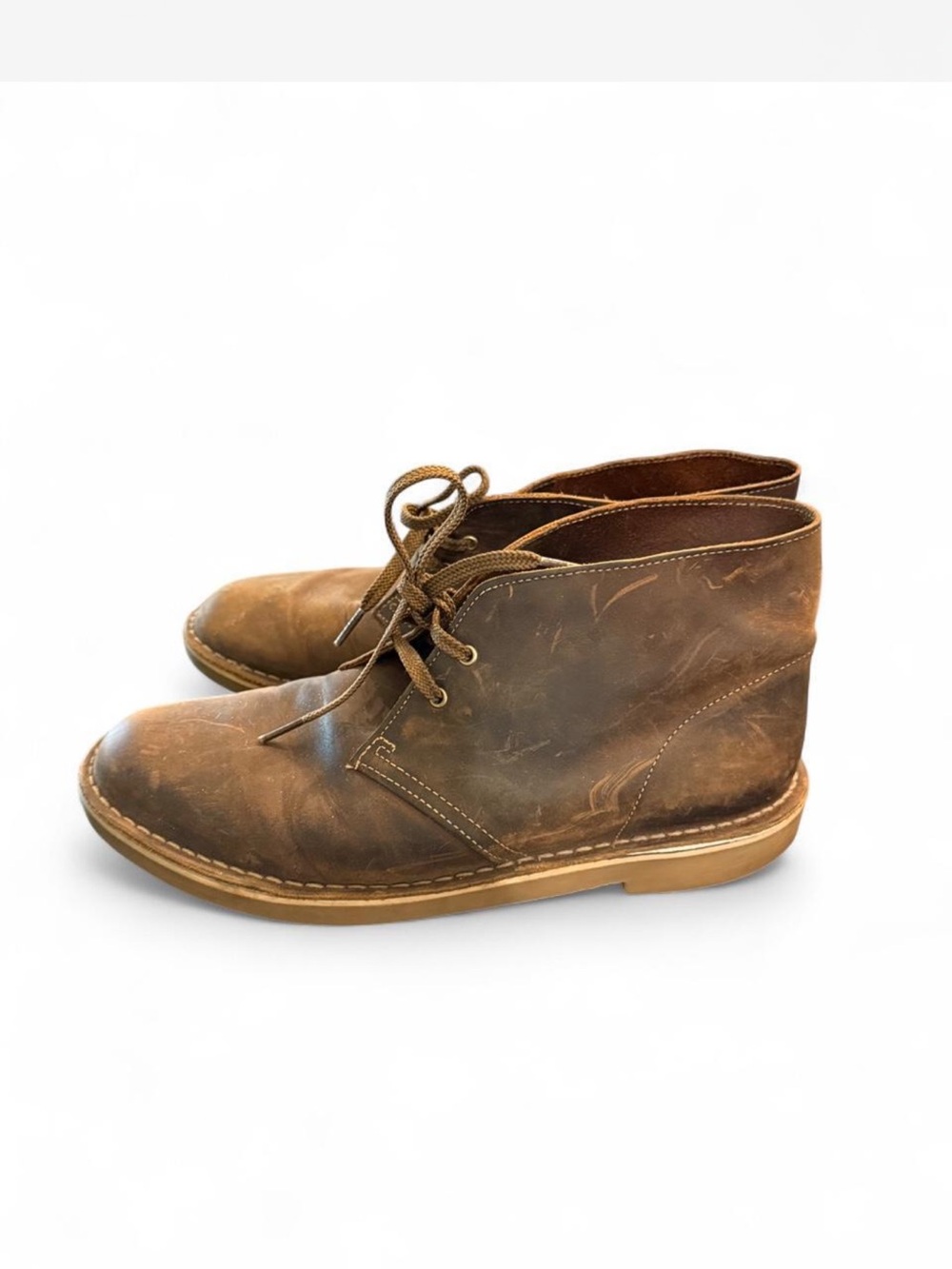 Clark’s Men's Brown Leather Lace-Up Chukka Boots